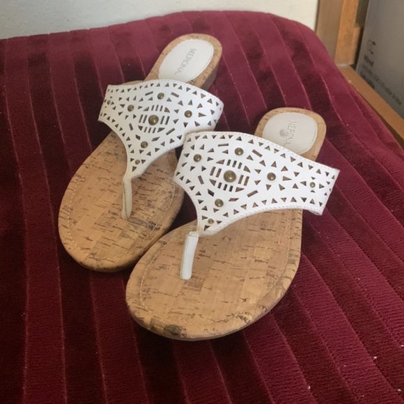Marina White Studded Sandals - Picture 2 of 5